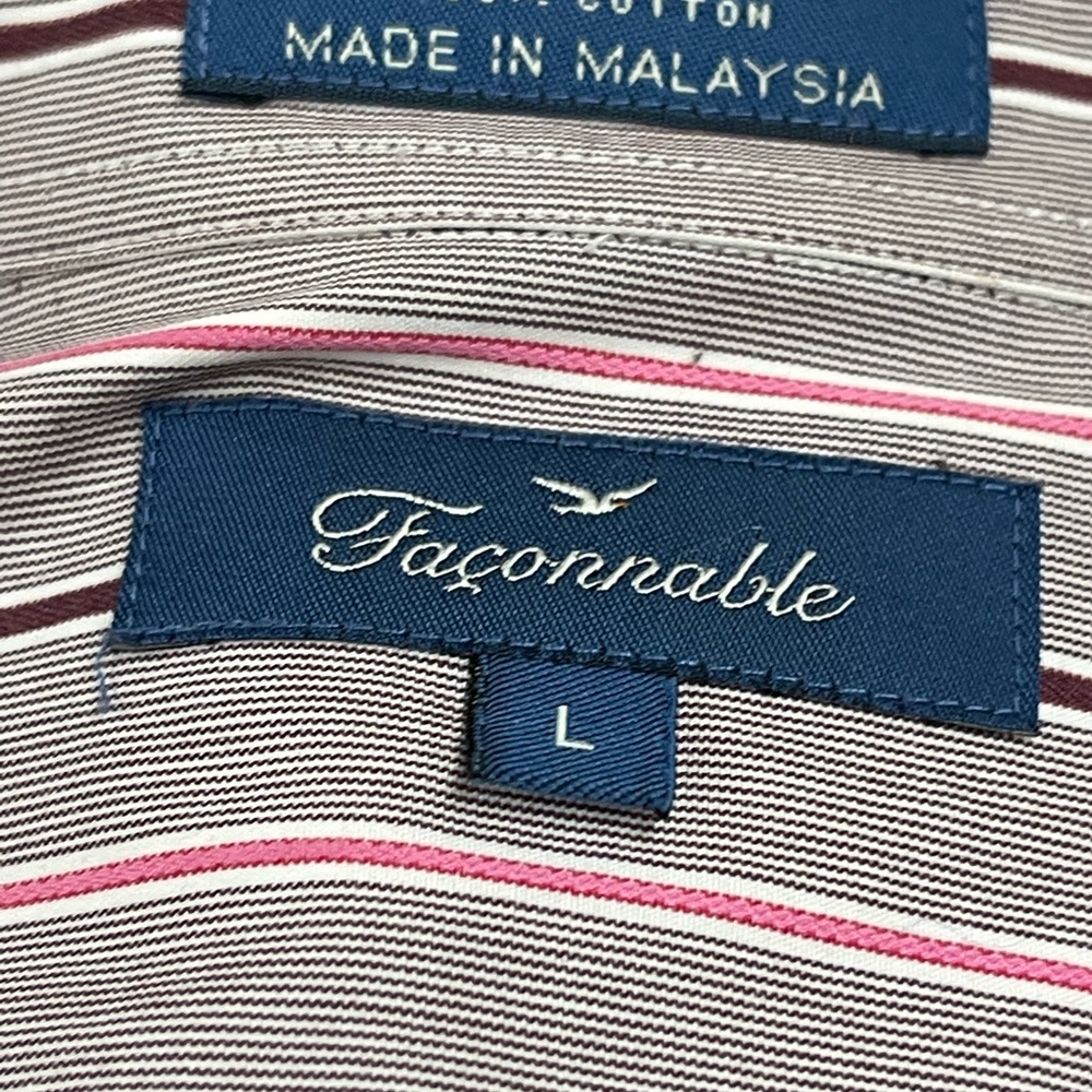 Faconnable Striped Button Down Top - image 5